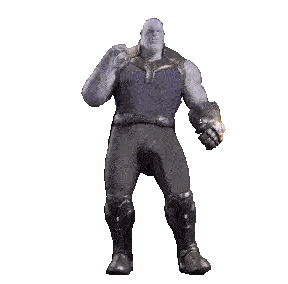 Infinity War Thanos Dancing With Purple Glove Sticker