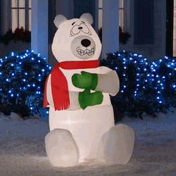 Inflatable Polar Bear Shivering  GIF