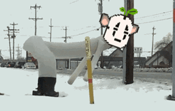 Inflatable Tube Man Twerking Face Swap GIF