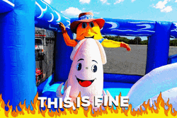 Inflatable Tube Men Pair This Is Fine GIF