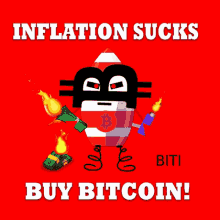 Inflation Sucks Buy Bitcoin Digital Art