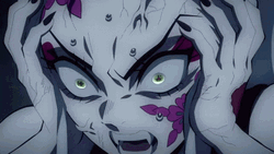 Infuriated Daki Flipping Out Demon Slayer GIF