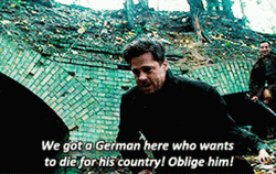 Inglourious Basterds Lt. Aldo Raine Sit GIF