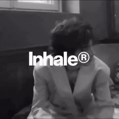 Inhale R Text GIF