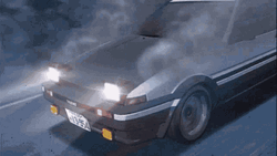 Initial D Car Turning And Drifting