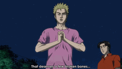 Initial D Keisuke Takahashi Clasping Hands GIF