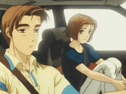 Initial D Natsuki Staring At Takumi GIF