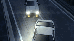 Initial D Speeding Drifting Anime Car