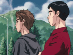 Initial D Takumi Fujiwara Keisuke Staring GIF