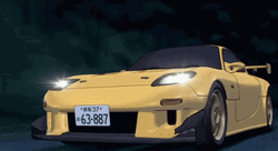 Initial D Yellow Racing Car