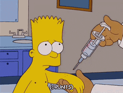 Injection Bart Simpson Ouch GIF