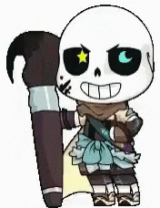 Ink Sans Posing With His Paint Brush GIF