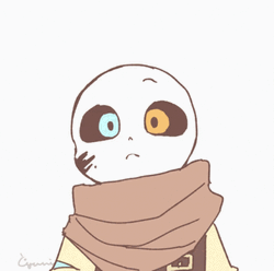 Ink Sans Shocked Reaction GIF