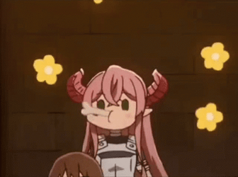 Innocent Rim Chewing Chicken Bone GIF