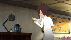 Inside Job Reagan Ridley Tossing Papers GIF