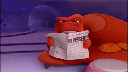Inside Out Anger Reading While Walking GIF
