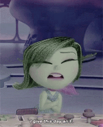 Inside Out Disgust Talking While Rolling Eyes GIF