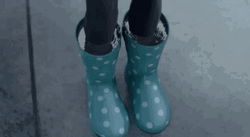 Inside Out Riley Boots Filled With Rainwater GIF