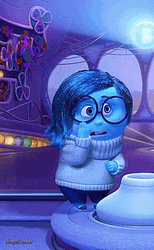 Inside Out Sadness Hands Tight Head Down GIF