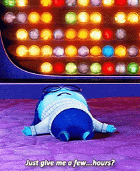 Inside Out Sadness Laying Down GIF