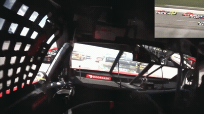 Inside Race Car With TRP On Dashboard GIF