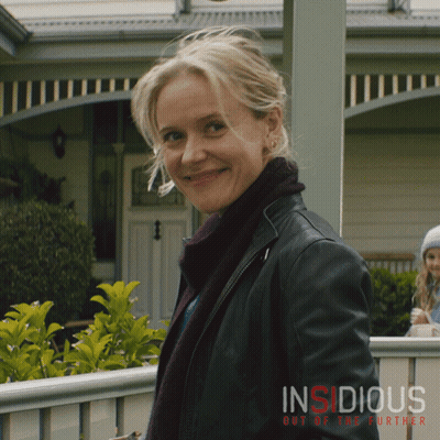 Insidious Poster Woman In Black Leather Jacket GIF