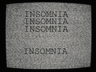Insomnia Words On TV Screen GIF