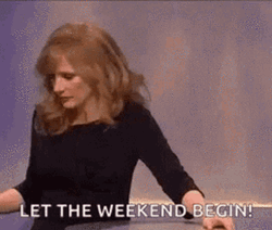 Inspirational Jessica Chastain Let The Weekend Begin GIF