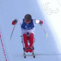 Inspiring Skiing Paralympics  GIF