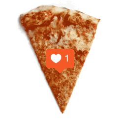Instagram Hearts For Pizza GIF