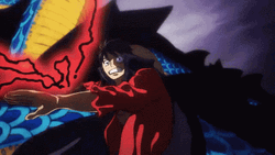 Intense Fighting Between Luffy And Kaidou GIF