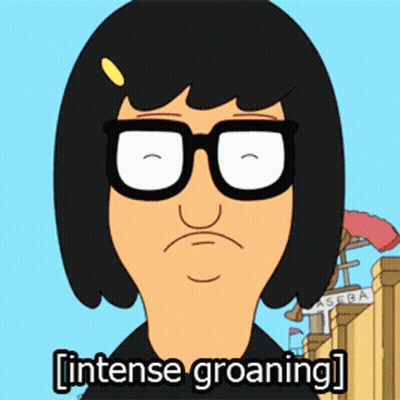 Intense Groaning Woman With Glasses GIF