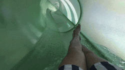 Internal View Waterslide Fast Pace Gliding GIF