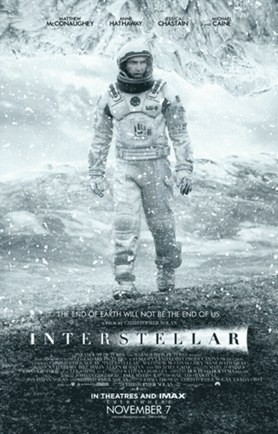Interstellar Man In Space Suit In Snow GIF