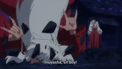 Inuyasha Sit Boy GIF