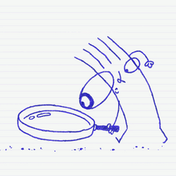 Investigate Bulging Eyes Moving Sketch GIF