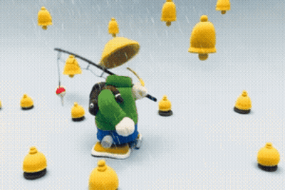 Invisible Friends NFT Yellow On Blue Star GIF