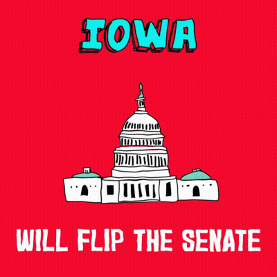 Iowa Will Flip The Senate Poster With A Capitol Building GIF