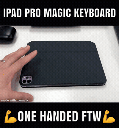 IPad Pro Magic Keyboard Held By Hand GIF