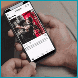 Iphone 14 Pro Big Screen Playing Instagram GIF