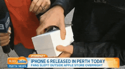IPhone 6 Release Perth Fans Sleep Outside Apple Store GIF