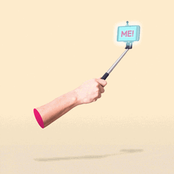 Iphone On Selfie Stick GIF
