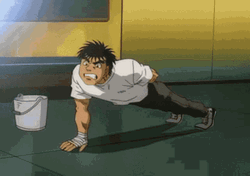 Ippo Makunouchi One Hand Push Up Fifty GIF