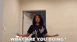 Irate Lady Asking What Are You Doing GIF