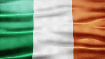 Irish Flag Waving In Wind GIF