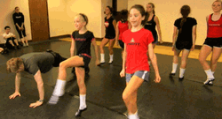 Irish Jig Young Girls In Studio GIF