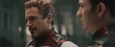Iron Man And Captain America Talking GIF