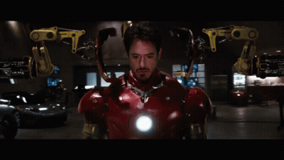 Iron Man Close Up Eyes Lit Up GIF
