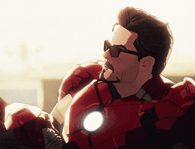 Iron Man In Sunglasses And Suit GIF