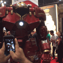 Iron Man Suit Up Walking In Public GIF